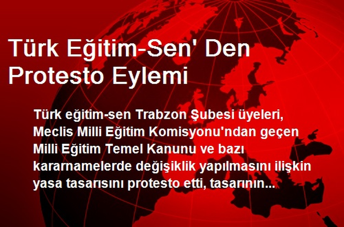 Türk Eğitim-Sen\' Den Protesto Eylemi