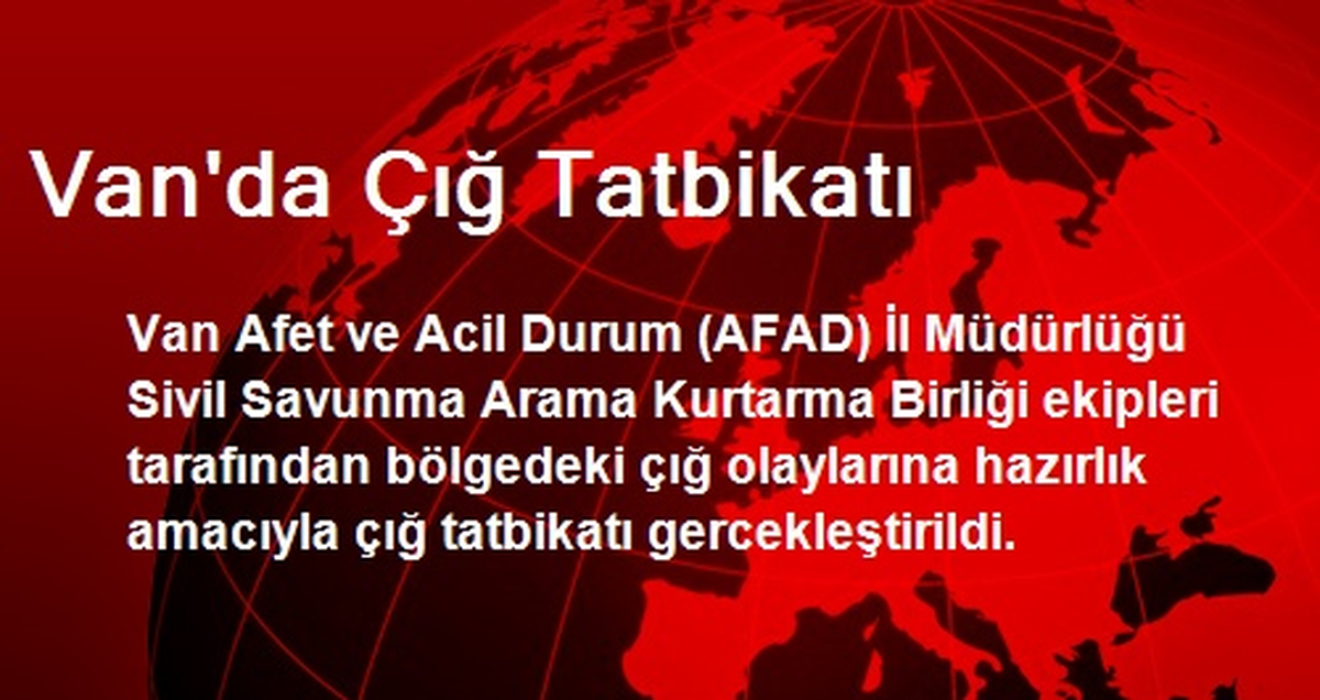 Van\'da Çığ Tatbikatı