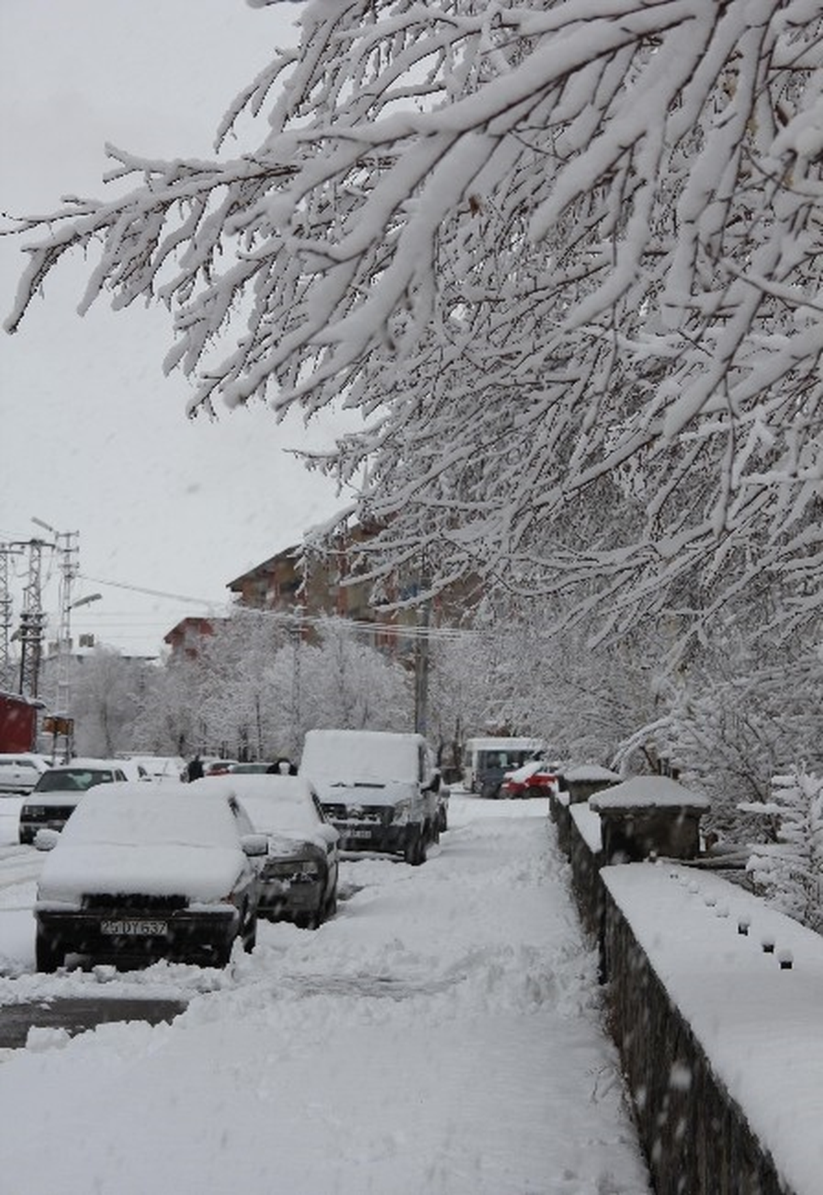 Erzurum\'da Kar Yağışı