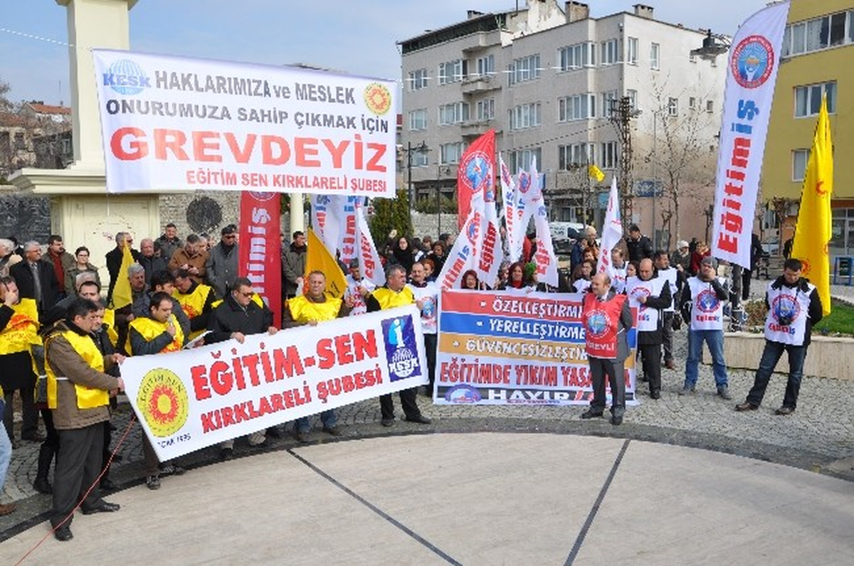 Kırklareli\'de Sendikalar 1 Günlük İş Bıraktı