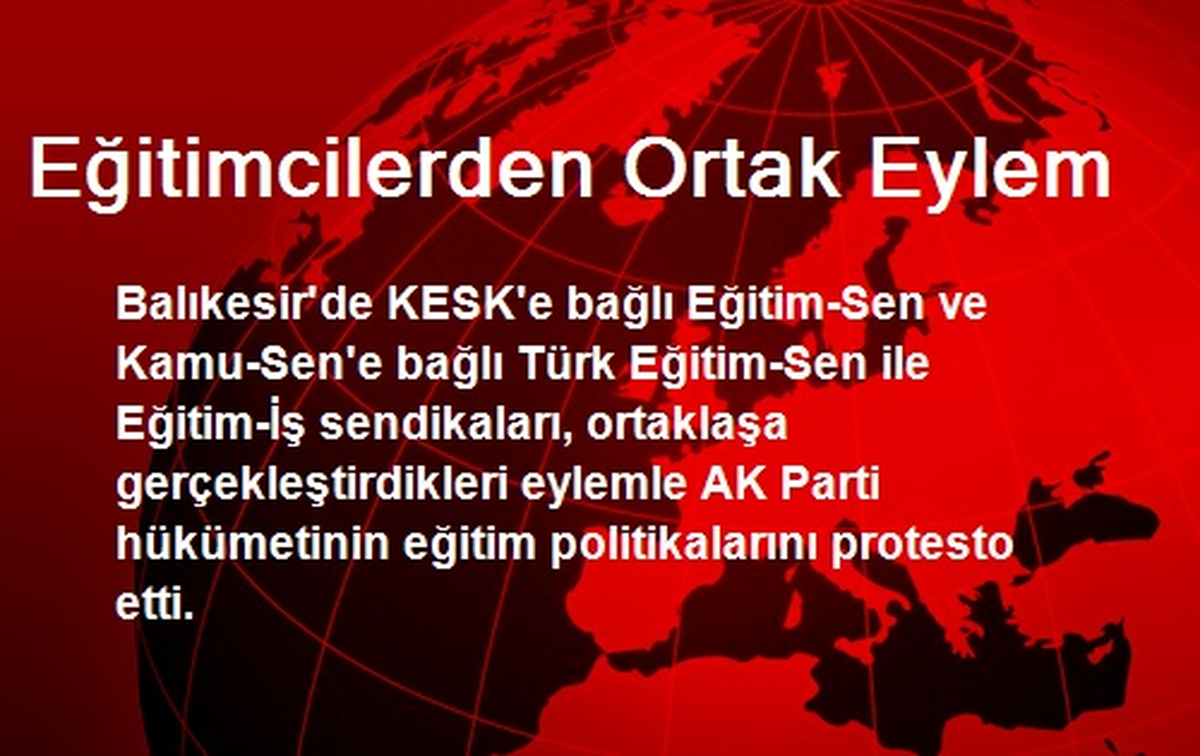 Eğitimcilerden Ortak Eylem