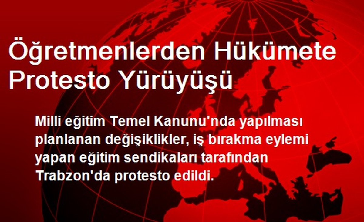 Öğretmenlerden Hükümete Protesto Yürüyüşü