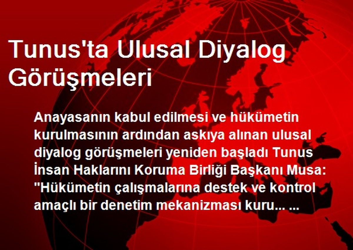Tunus\'ta Ulusal Diyalog Görüşmeleri