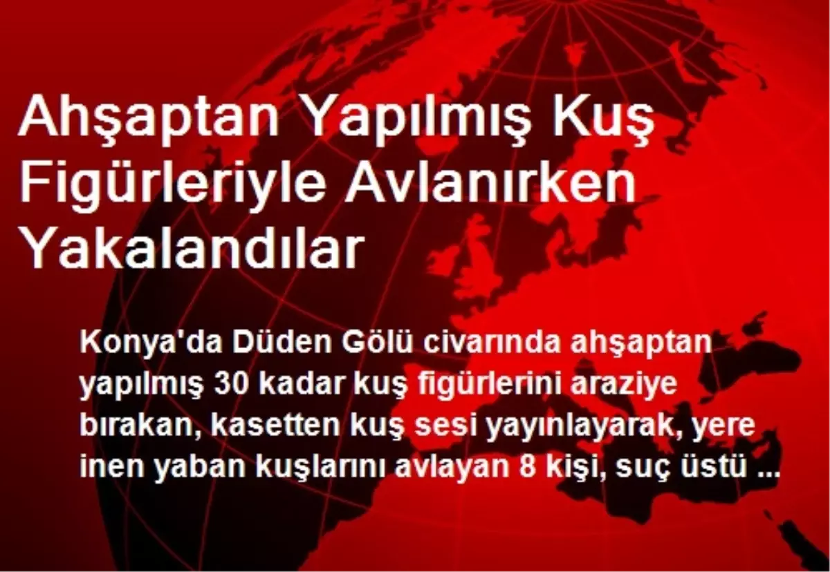 Ahşaptan Yapılmış Kuş Figürleriyle Avlanırken Yakalandılar