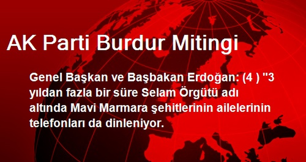 AK Parti Burdur Mitingi