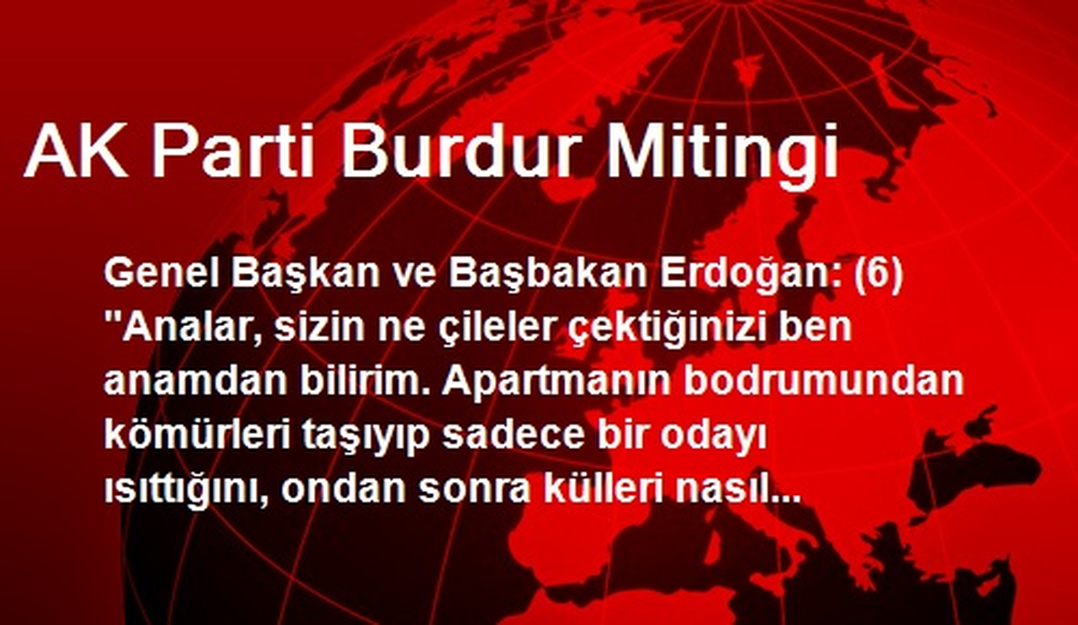 AK Parti Burdur Mitingi