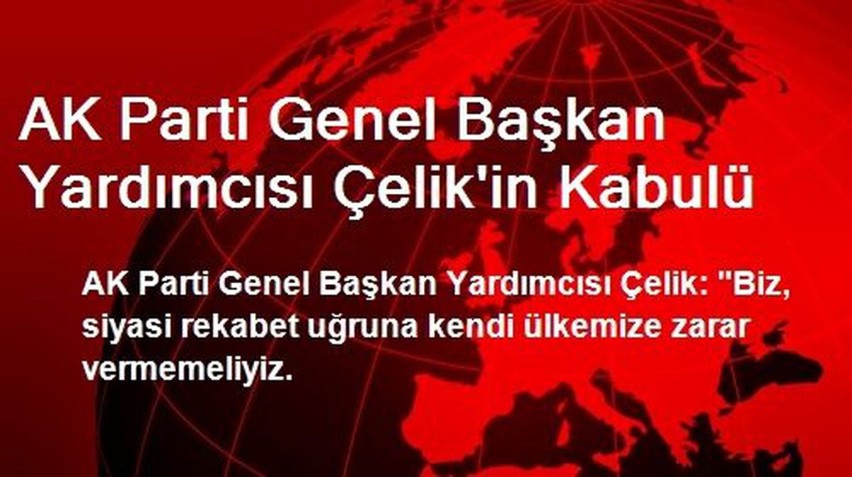 AK Parti Genel Başkan Yardımcısı Çelik\'in Kabulü