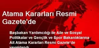 Atama Kararları Resmi Gazetede