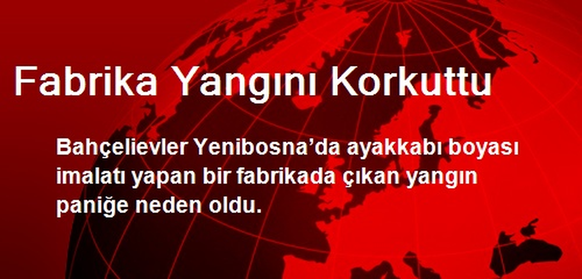 Fabrika Yangını Korkuttu