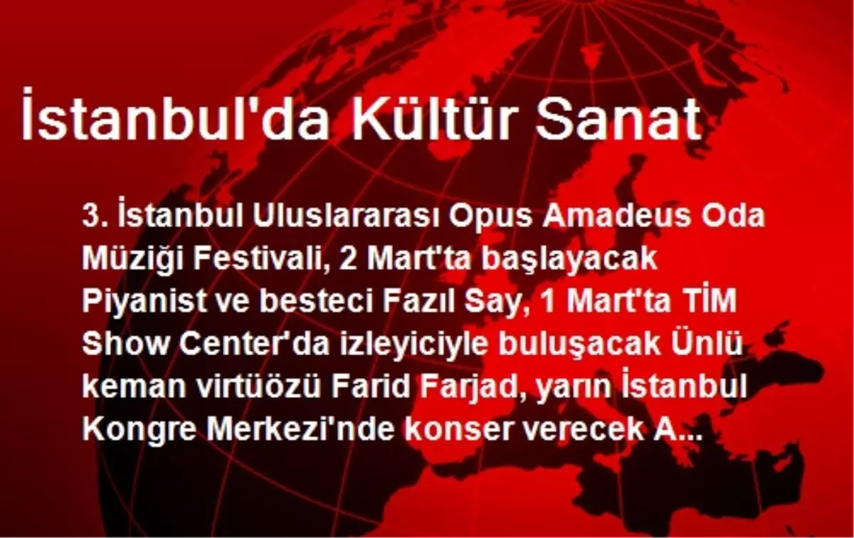 İstanbul\'da Kültür Sanat