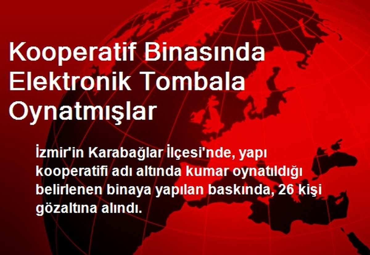Kooperatif Binasında Elektronik Tombala Oynatmışlar