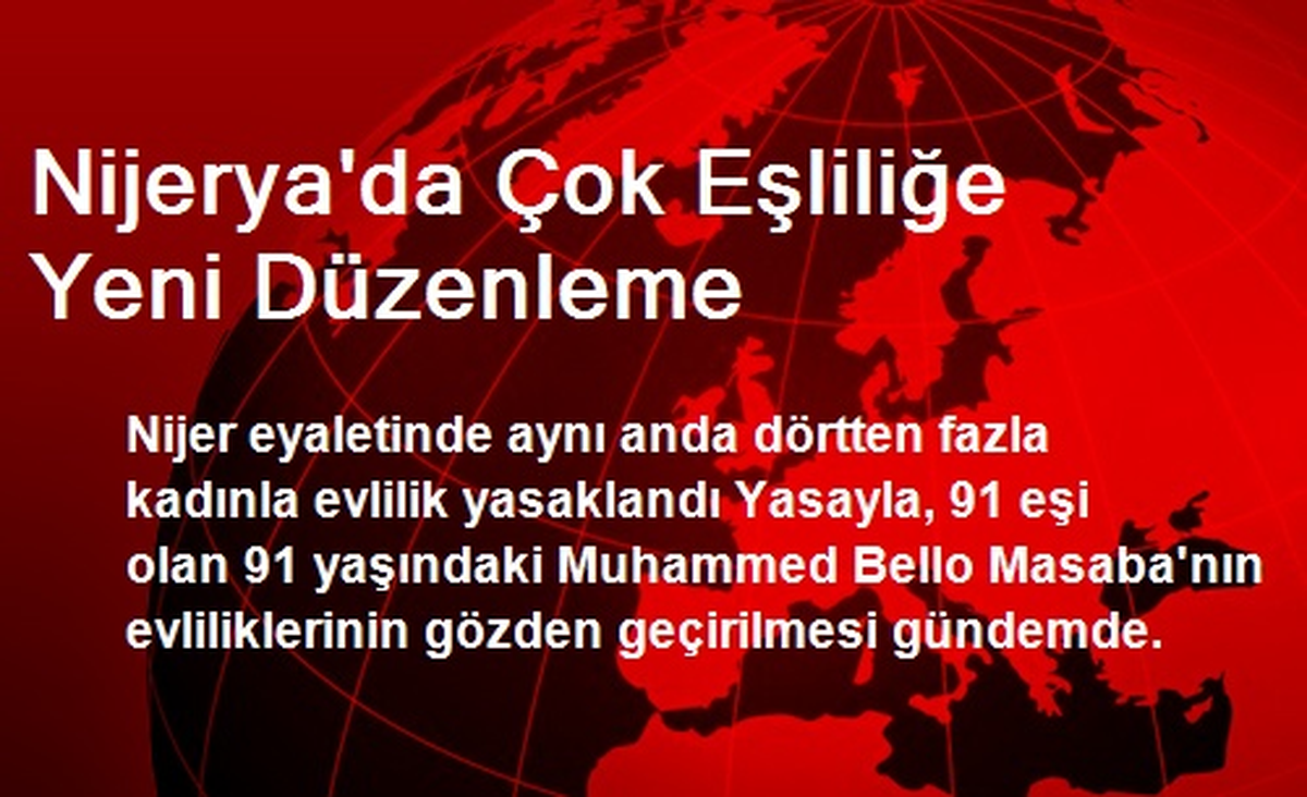 Nijerya\'da Çok Eşliliğe Yeni Düzenleme