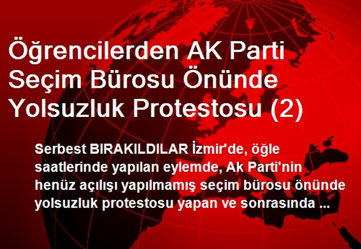 AK Parti Seçim Bürosu Önünde Yolsuzluk Protestosu