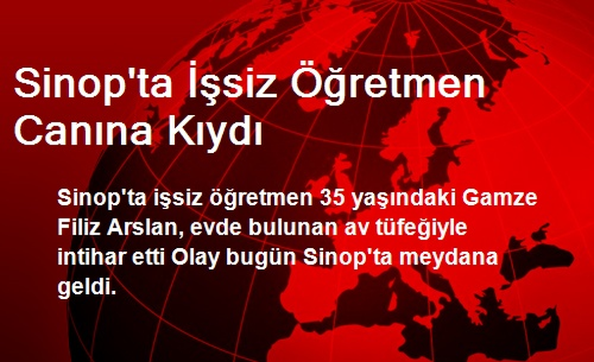 Sinop\'ta Bir Kişi İntihar Etti