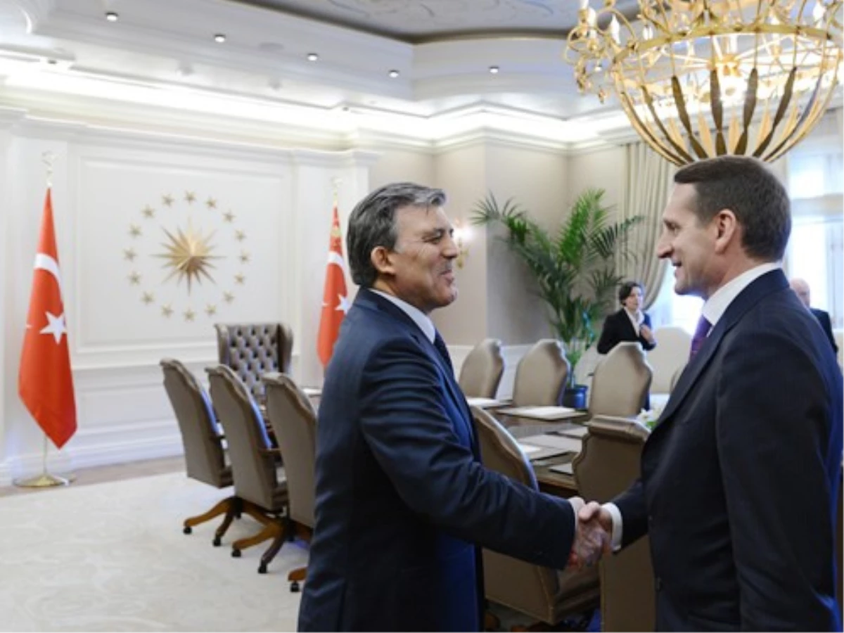 Cumhurbaşkanı Gül, Sergey Narışkin\'i Kabul Etti
