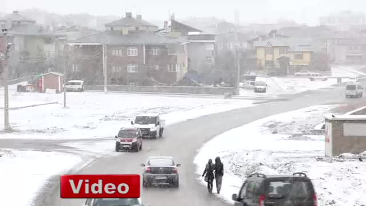 Erzurum\'da Kar Yağışı