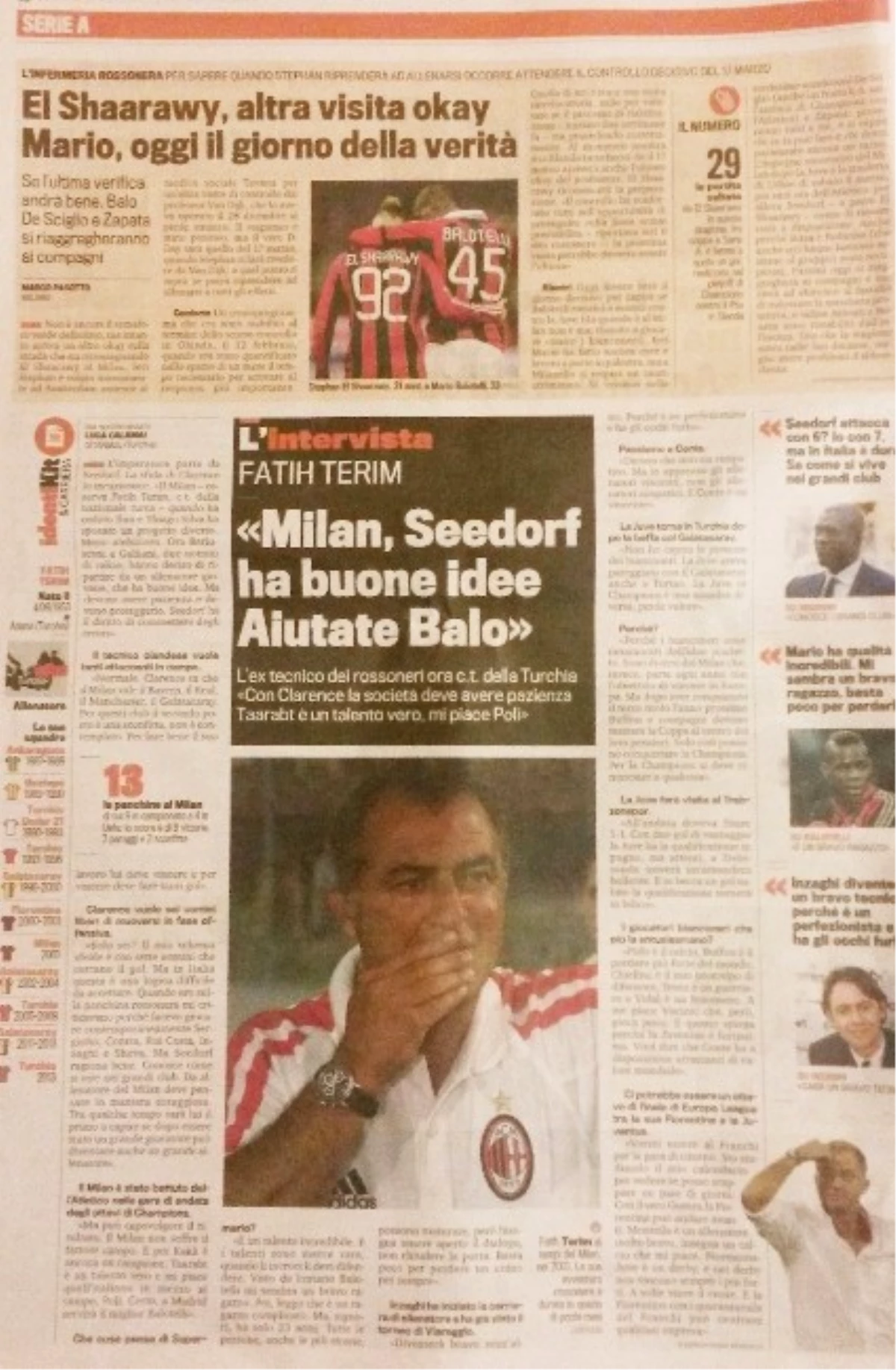 Fatih Terim: "Milan\'da Çok Forvet Oynattığım İçin Eleştiriliyordum"