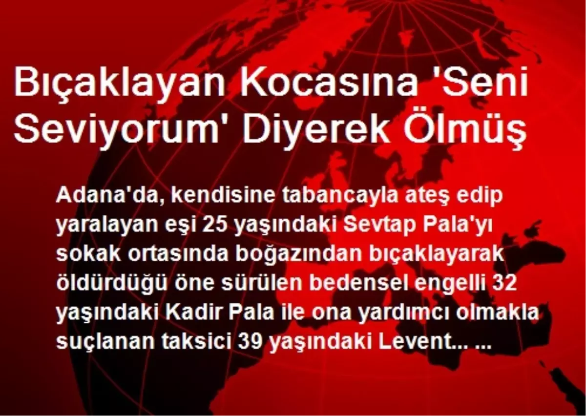 Bıçaklayan Kocasına \'Seni Seviyorum\' Diyerek Ölmüş