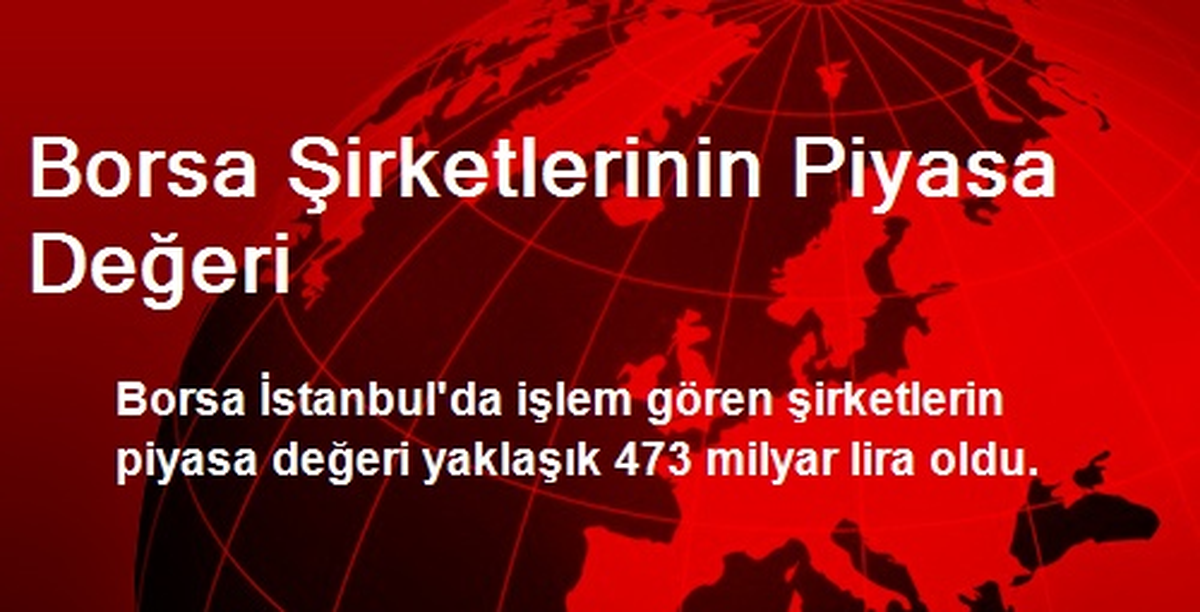 Borsa Şirketlerinin Piyasa Değeri