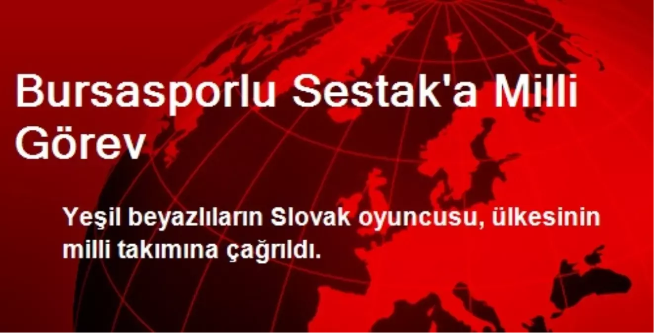 Bursasporlu Sestak\'a Milli Görev