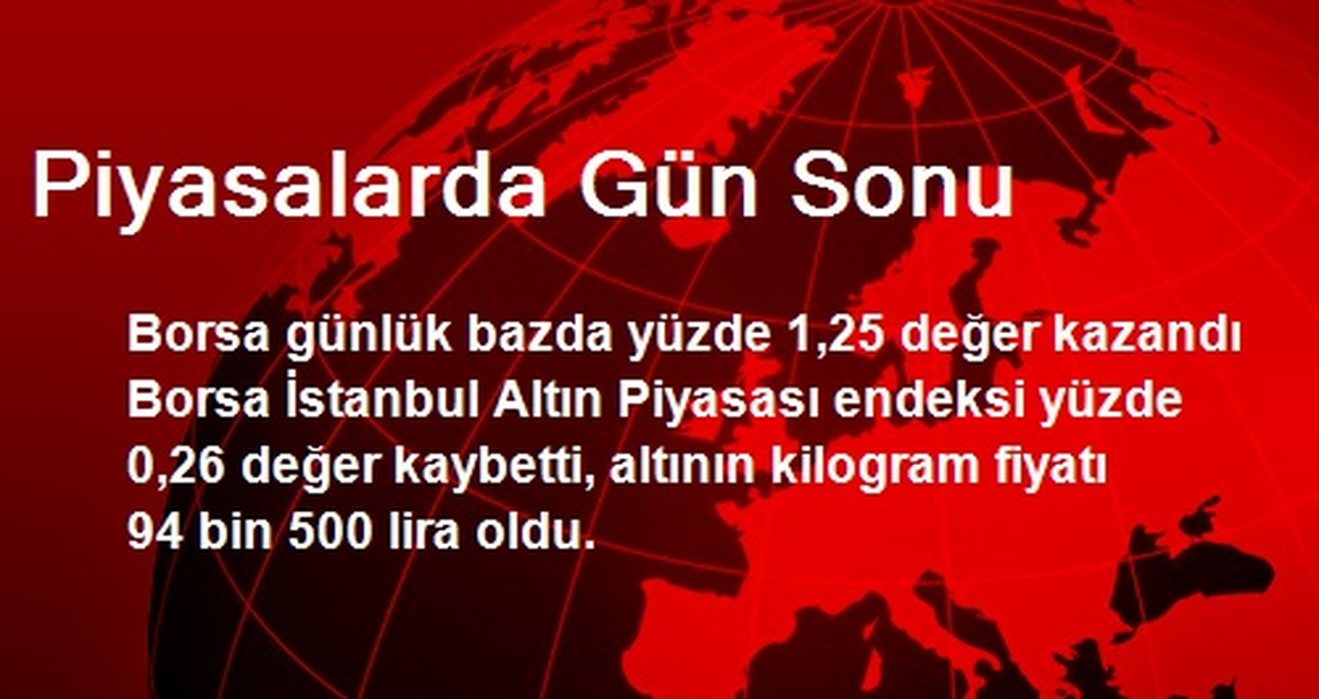 Piyasalarda Gün Sonu