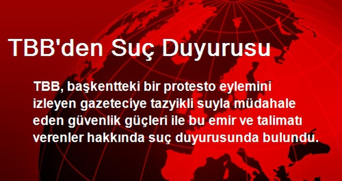 TBB\'den Suç Duyurusu