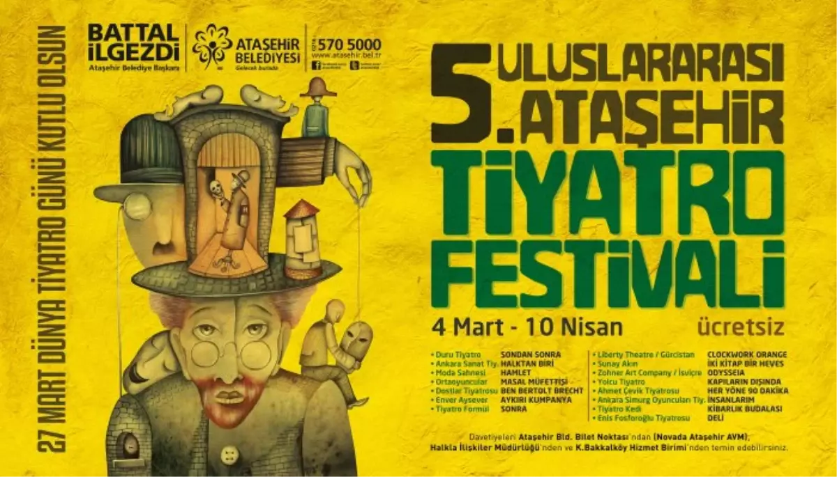 5. Uluslararası Ataşehir Tiyatro Festivali Başlıyor