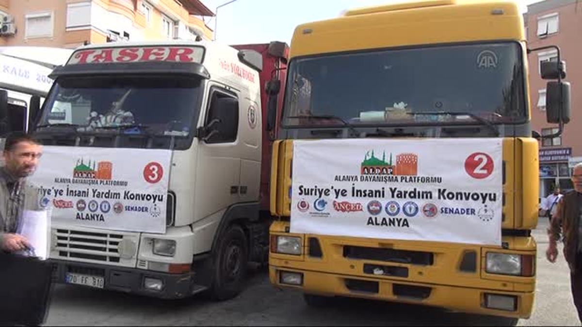 Alanya\'dan Suriye\'ye yardım -