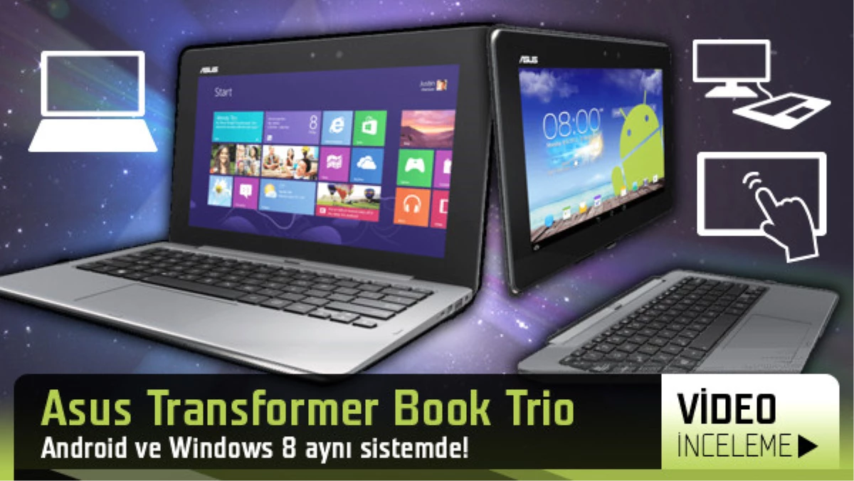 Asus Transformer Book Trio Video Ön İnceleme "Üçü Bir Arada Bilgisayar ile Windows ve Android Aynı...