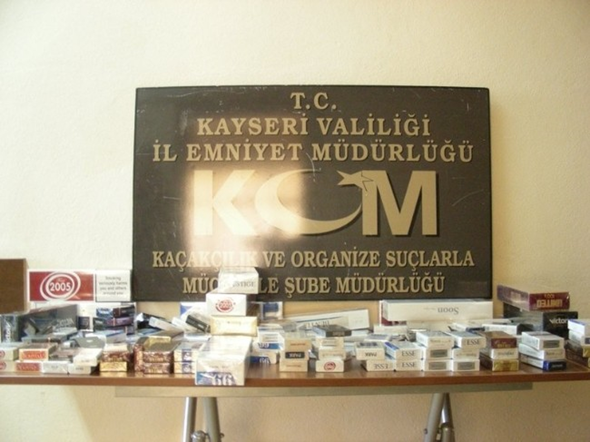 Kayseri Emniyeti 221 Bin Kaçak Sigara Ele Geçirdi