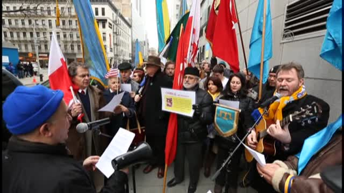 New York\'ta Kırım Protestosu