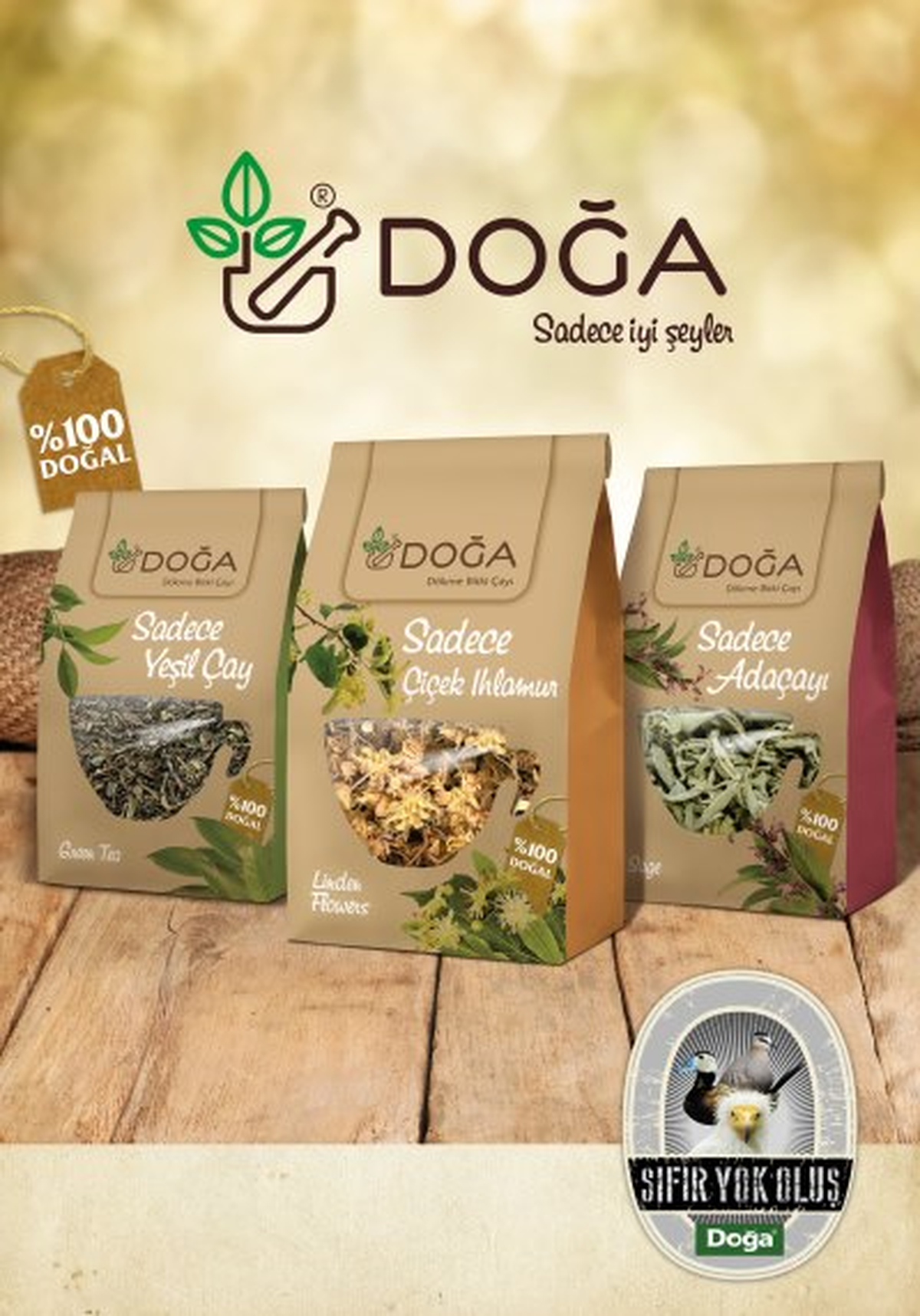 Adaçayı, çiçek Ihlamur ve Yeşil Çay\'ın En Doğal Hali Demliğe Geldi