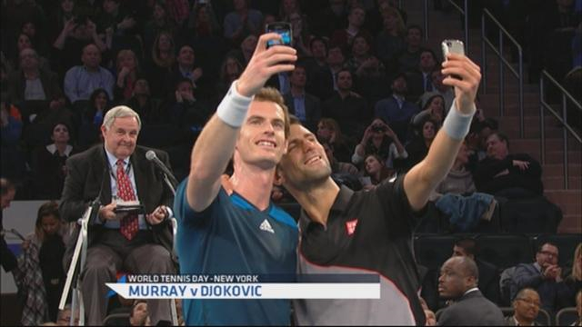 Oscar ile Başlayan \'Selfie\' Modasına Murray ve Djokovic de Ayak Uydurdu