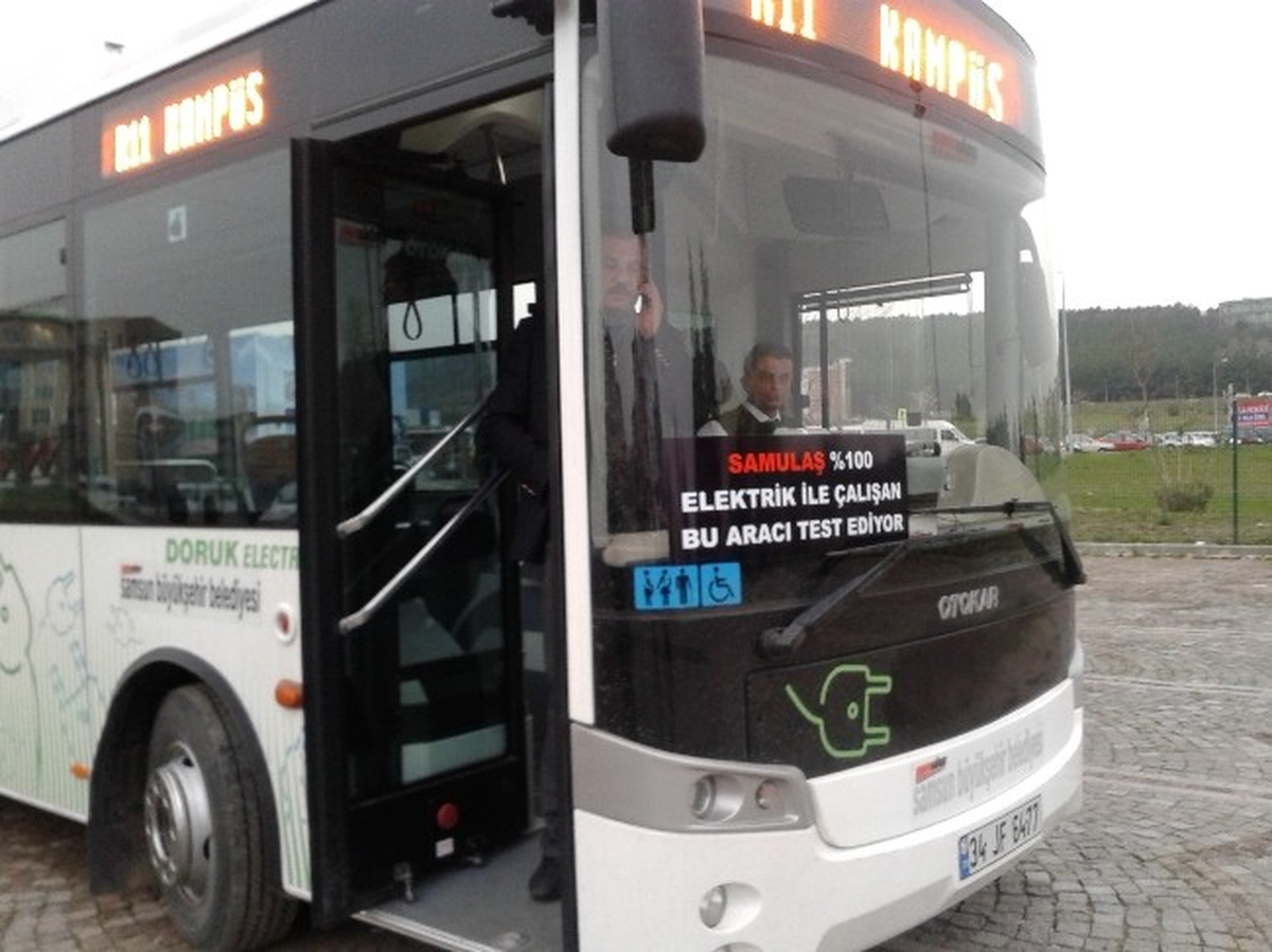Samulaş Elektrikli Otobüs Deniyor