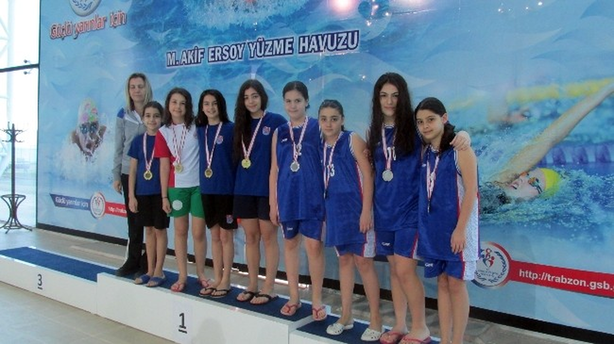 Trabzon\'da Okul Sporları Minik-Yıldız-Küçükler Yüzme Yarışmaları Sona Erdi