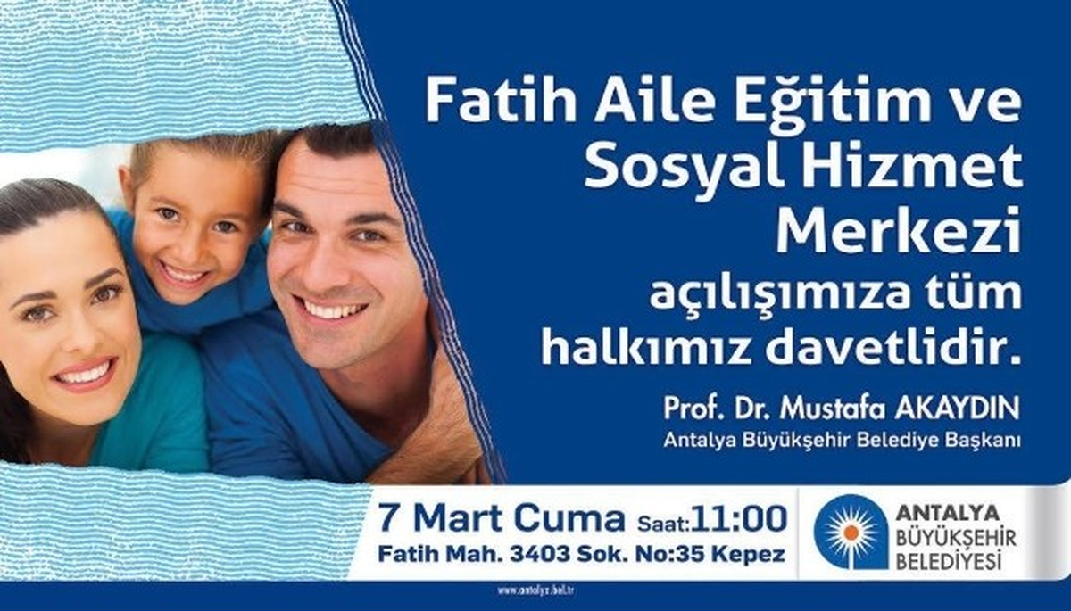 Büyükşehir Fatih Aile Merkezi Açılıyor
