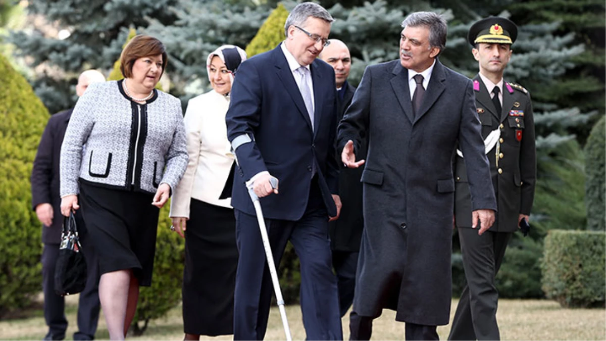 Polonya Cumhurbaşkanı Komorowski Çankaya Köşkünde