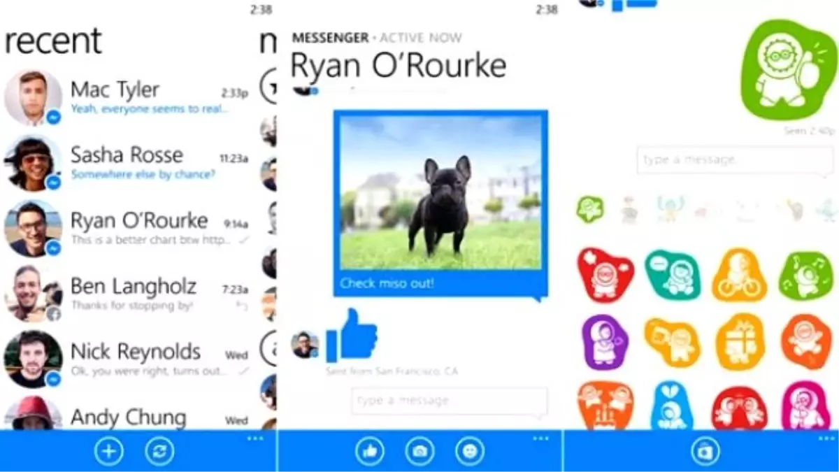 Facebook Messenger Geldi!