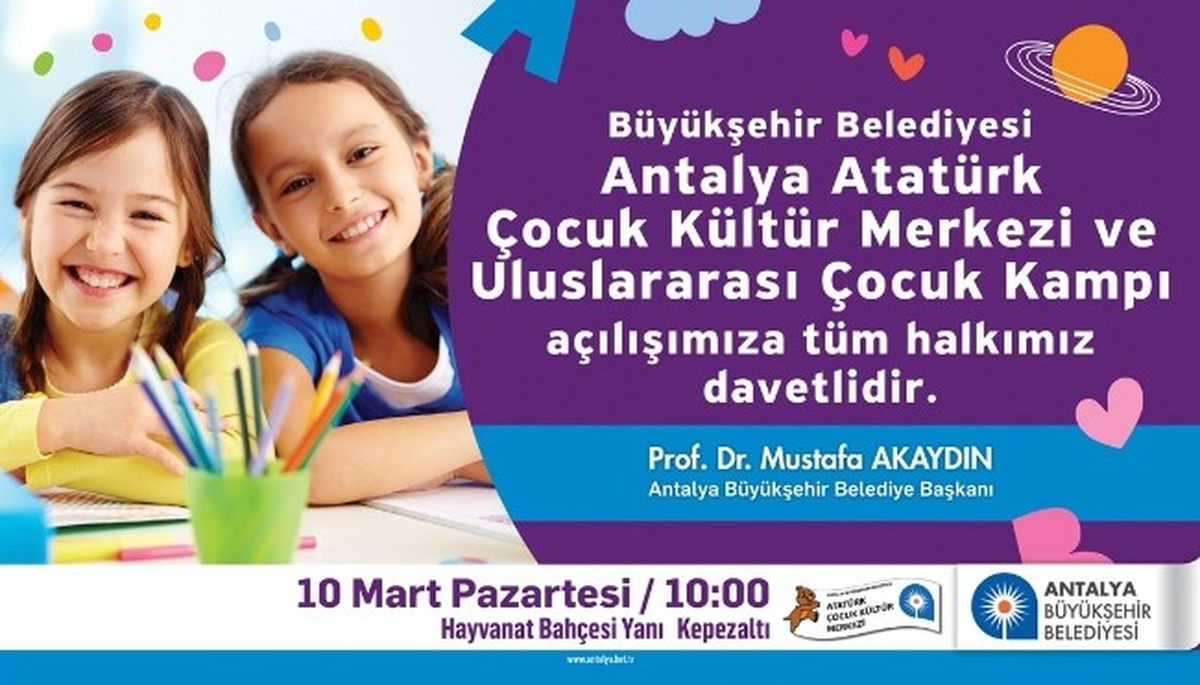 Antalya Atatürk Çocuk Kültür Merkezi 10 Mart\'ta Açılıyor