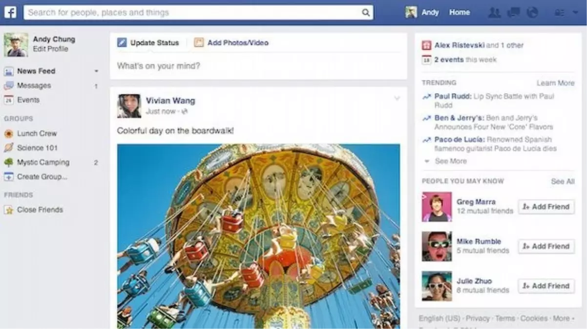 Facebook\'tan Yeni Tasarım!