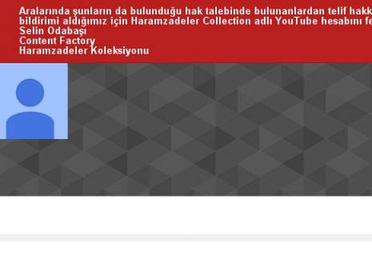 Haramzadelerin Youtube Hesabı Kapatıldı