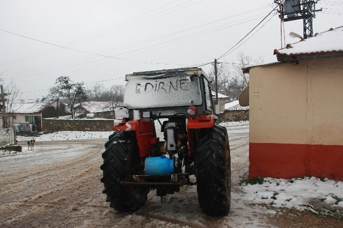 Kar, Edirne\'den Yurda Girdi