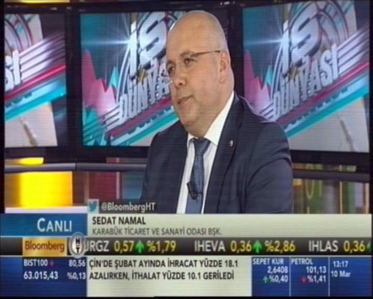 KTSO Başkanı Namal, Bloomberg HT\'de
