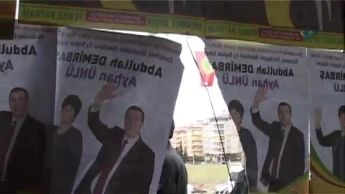 BDP Gaziantep Seçim Bürosuna Taşlı Saldırı