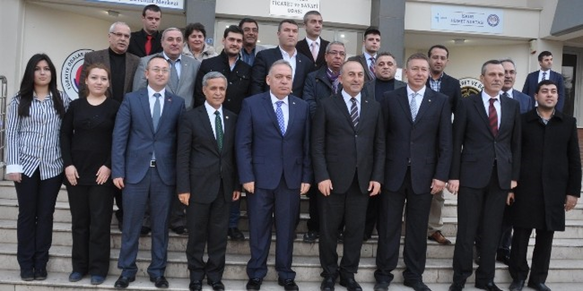 AB Bakanı Çavuşoğlu, Turgutlu\'da TSO\'yu Ziyaret Etti