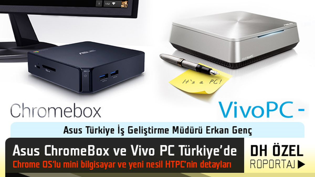 Asus'un Chrome Os İşletim Sistemli Mini Bilgisayarı Chromebox ve Yeni Htpc Modeli Vivo Pc,...