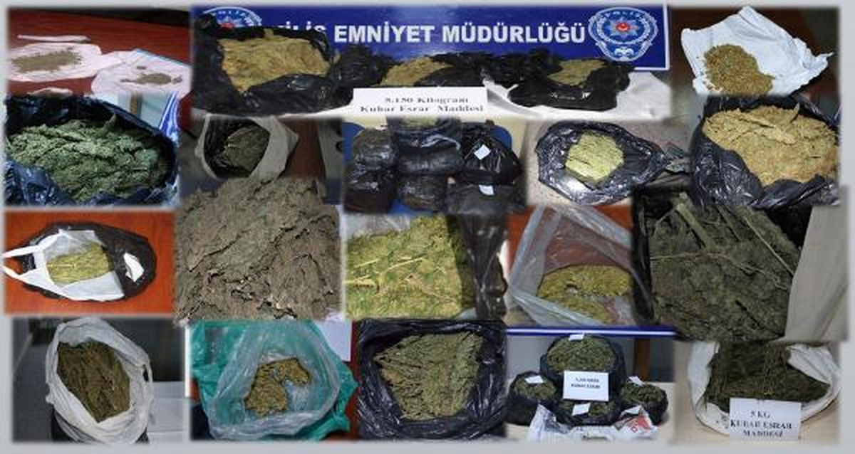 Kilis\'te 10 Kilo Esrar Ele Geçirildi