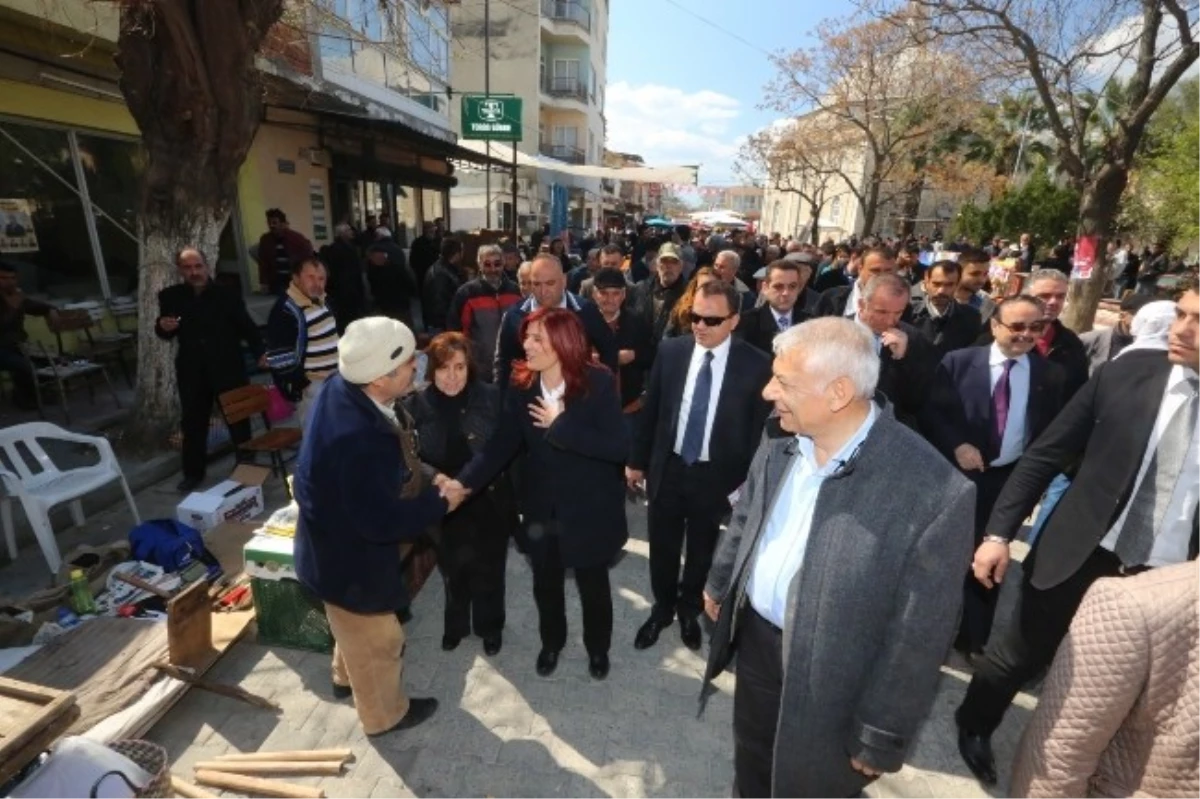 Çerçioğlu ve Yavaşoğlu, Germencik Pazarını Gezdi