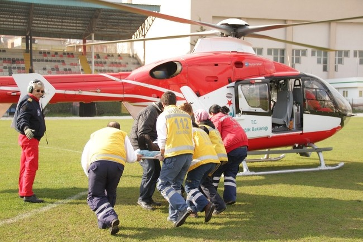 Kalp Krizi Geçiren Kalite Kontrolcünün İmdadına Helikopter Ambulans Yetişti
