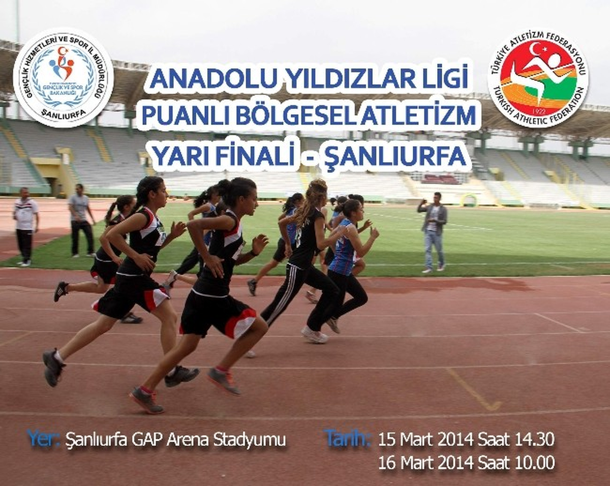 Şanlıurfa, Atletizm Yarı Final Müsabakalarına da Ev Sahipliği Yapacak